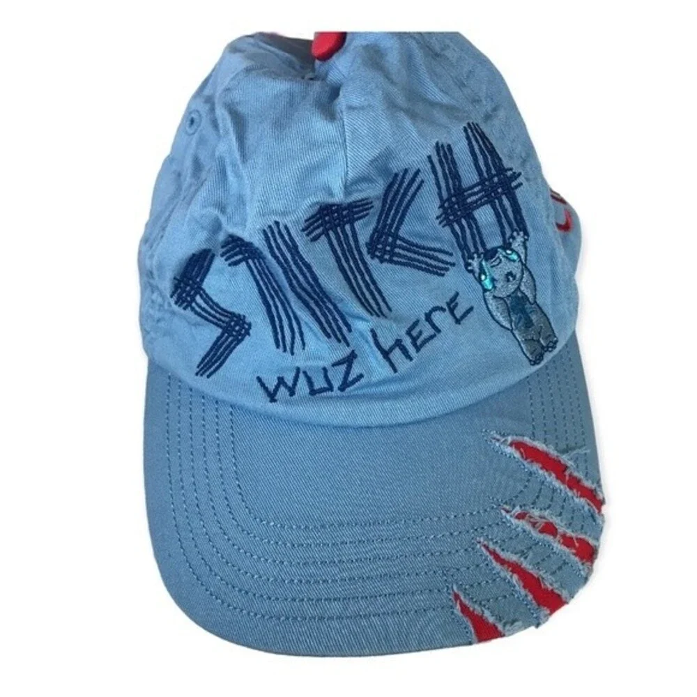 Disney parks lilo and stitch kids light blue hat Elliott name stitched Youth